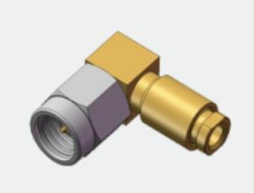 50Ω Right Angle SSMA Male Mini SMA Plug RF Coaxial .086 Cable Connector 18GHz