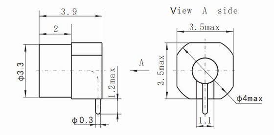 SSMP Male Right Angle Surface Mount RF Connector With Microstrip Smooth Bore