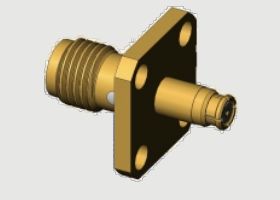 4 Holes Flange Mount SMA Female / Jack To SMP Female / Jack Adapters Up To 18GHz