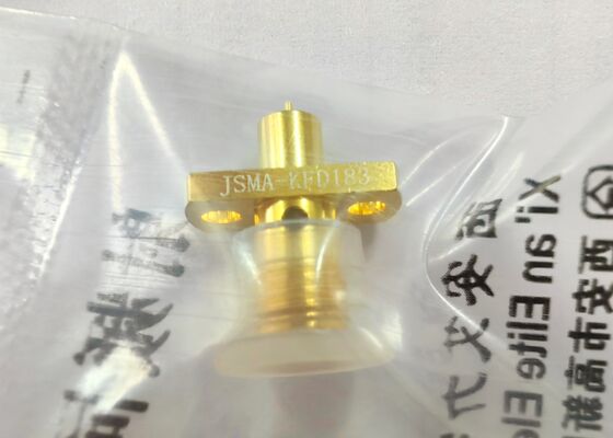 18GHz two Holes Flange Mount Jack SMA RF Connector for Phased Array Radar System