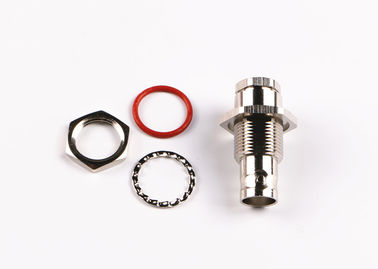 50 Ohm Female Socket BNC Cable Connector , BNC Crimp Connector Straight Type