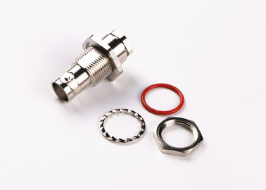 50 Ohm Female Socket BNC Cable Connector , BNC Crimp Connector Straight Type