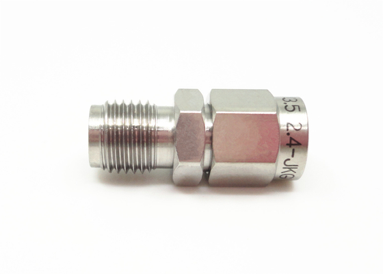 Homem de aço inoxidável do adaptador 3.5mm do RF aos adaptadores fêmeas da onda de milímetro de 2.4mm