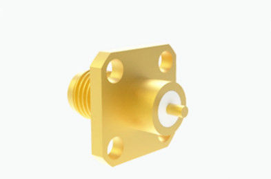 18GHz Frequência RF SMA Fêmea 4 Holes Flange Mount Microstrip Connector Usado em Radar, Comunicações
