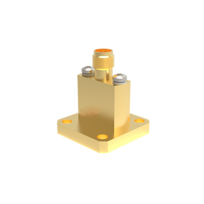 WR42 BJ220 Para K2.92mm Fêmea End Lançamento Guia de Ondas Para Adaptador Coax 17.6GHz~26.7GHz K/BJ220-KFE7
