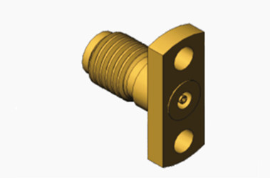 Conector coaxial RF de flange feminino de 2 buracos com micro-bandas