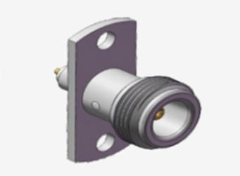 Conector coaxial RF de flange feminino de 2 furos com microstrip