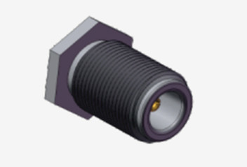 N Conector coaxial RF de parede de níquel feminino com microstrip