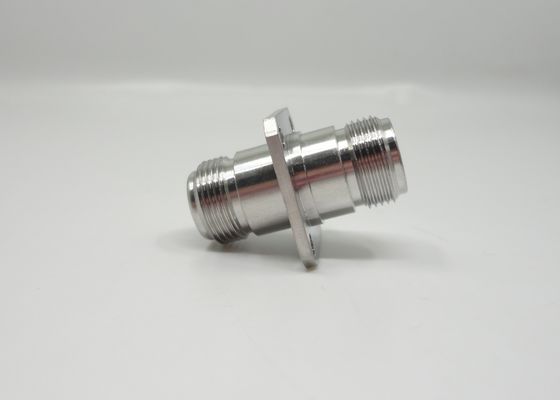 Aço inoxidável N Tipo Direito 4 Furtos Flange Mount Fêmea para Adaptador Coaxial Fêmea para Equipamento