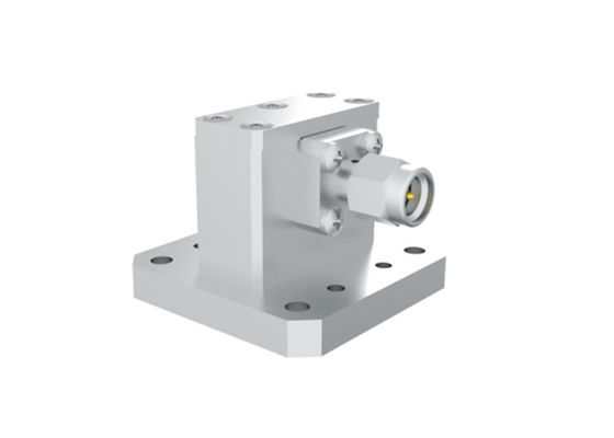 7.5GHz~18GHz WRD650 para SMA Macho Guia de onda de ângulo direito para adaptador de coaxão SMA/WRD750-JF