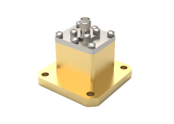 8.2GHz~12.5GHz WR90 para SMA Female End Launch Waveguide To Coax Adapter SMA/BJ100-KFE2