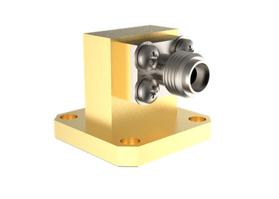 11.9GHz~18GHz WR62 Para SMA Feminino Ângulo Direito Guia de Ondas Para Adaptador Coax SMA/BJ140-KF15