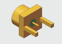 Conector de Micro-Trip de contato de ouro SMP macho liso através de soldagem de buracos de PCB