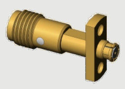 Adaptadores SMA Fêmea/Jack para SMP Fêmea/Jack com Montagem em Flange de 2 Furos Até 18GHz