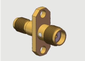 Adaptadores SMA Fêmea / Jack para SSMA Fêmea / Jack com Montagem em Flange de 2 Furos, Até 18 GHz
