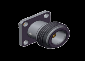 4 Hole Flange Mount Tipo N Jack feminino RF Conector coaxial Frequência até 11GHz