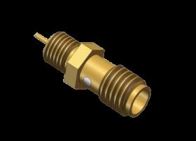 SSMA Female / Jack Bulkhead Mount RF Coaxi Microstrip Connector, parafuso 10-36UNS-2