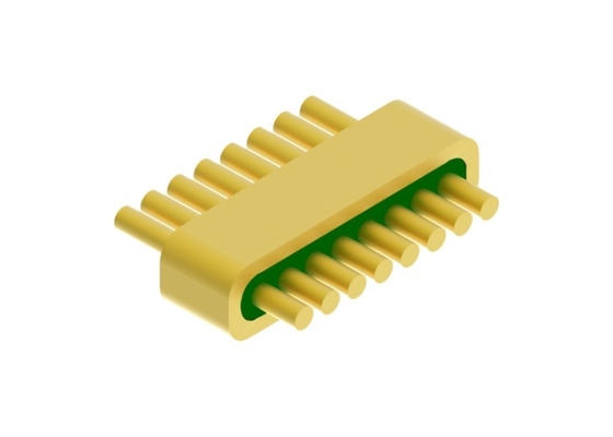 Conector de cabeçalho hermético DC reto de 8 pinos Kovar 4J29 para solda MC-1766-JH