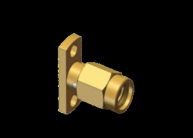 SSMA Conector RF masculino de 2 buracos montado em flange 18GHz 50Ω
