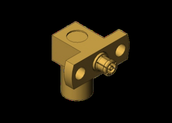 Adaptador coaxial RF de 50Ω banhado a ouro, ângulo reto SMP macho para SSMP fêmea, SMP para SSMP, plugue para jack, até 40 GHz