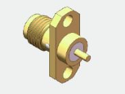 2 buracos Flange Mount SMA Female RF Coaxial Connector Panel Mount SMA Jack Frequência até 18GHz