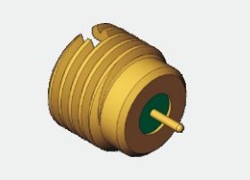 Conector coaxial RF SMPM macho de anteparo hermeticamente selado de 50Ω 0,3 MHz-40 GHz 170V