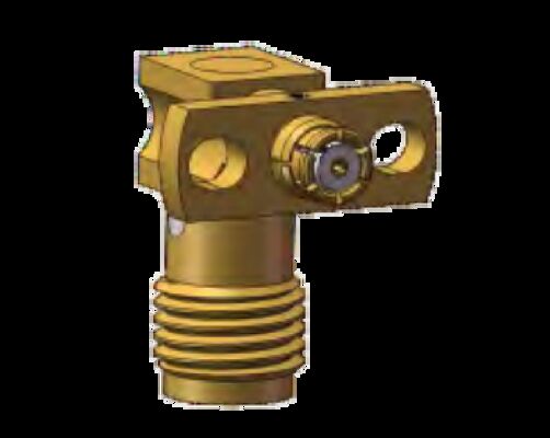 Ângulo direito SMA Fêmea para SMP Adaptador feminino Faixa de frequência de 0,3 MHz a 18 GHz Usando componente de microondas