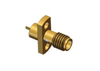 Revestimento em ouro SSMA Conectores femininos Mini Jack Flange com Microstrip Flat para 5G Micro-base Station
