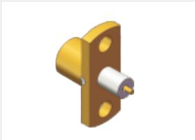18GHz SMP Plug masculino RF Coaxial Connector Limitado Detent Thru Hole Solder Attachment Flange Mount para equipamentos de telemetria e sistemas de radar