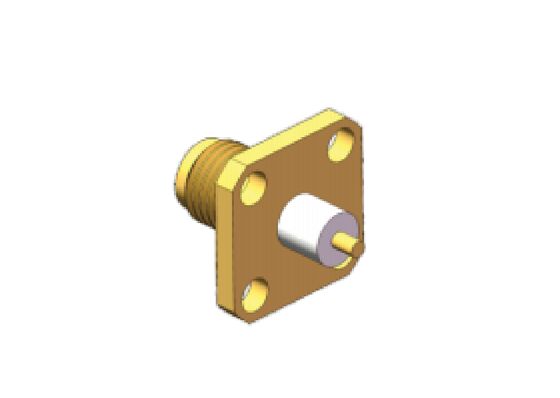 50 ohm 18GHz 4 Holes Flange Mount Jack SMA RF Connector para Fixação de Teste de RF