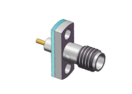 Instalação de flange de aço inoxidável à prova d'água Conector RF SSMA 18GHz com anel de vedação para ambientes adversos