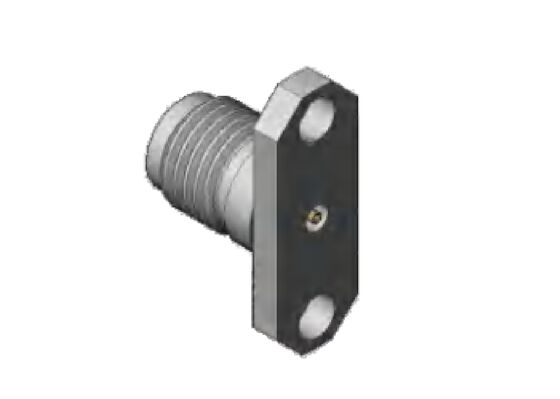 Aço inoxidável 2.92mm RF conector Jack Feminino 40GHz 2 buracos Flange Mount Aceitar Pin Diâmetro 0.3mm