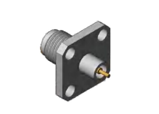 Conector RF 2.92mm Tipo K Jack Quatro Furos Flange Quadrado 12.7mm 0.5 polegadas e Diâmetro do Pino 1.3mm, 0.8mm, 0.7mm