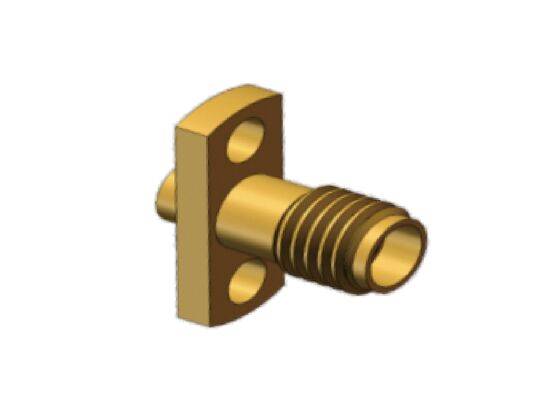 50Ω 18GHz SSMA Macho Mini SMA Flange Mount RF Conector Coaxial Cabo Acoplamento para Cabo .086, RG405