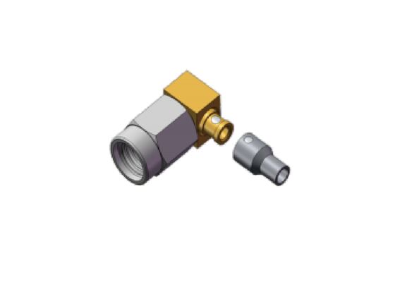 50Ω Impedância 3GHz ângulo direito Mini SMA macho SSMA conector RF com cabo flexível Multi Core