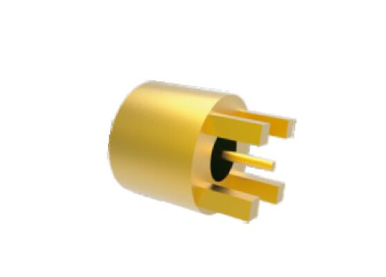 50Ω 40GHz Shell hermeticamente selada de liga Kovar 4 pernas através de conectores de buraco para conectores de RF aeroespaciais de solda de PCB