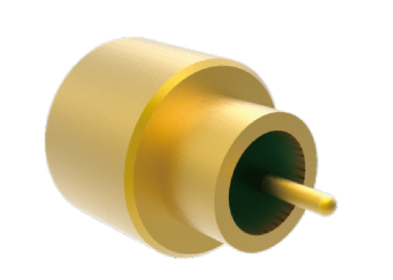 50Ω 40GHz Plugue SMPM hermeticamente selado Furo suave para solda PCB com pinos OD 0,3mm Conectores RF aeroespaciais com baixa perda de inserção