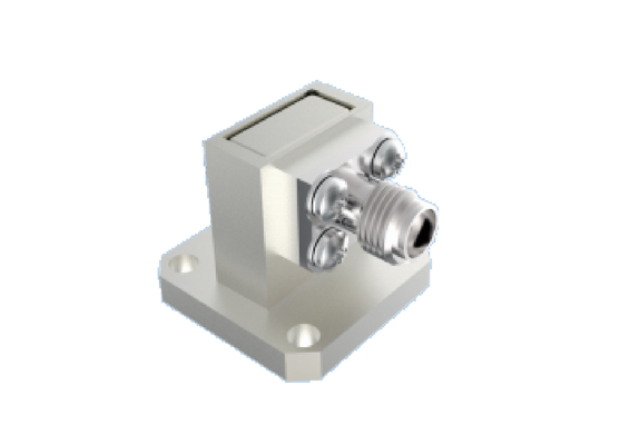 WR28 BJ320 Guia de ondas de ângulo reto para adaptador coaxial tipo K de 2,92 mm 26,4 GHz-38 GHz Ka Band Conector de transição coaxial de guia de ondas RF de grau aeroespacial