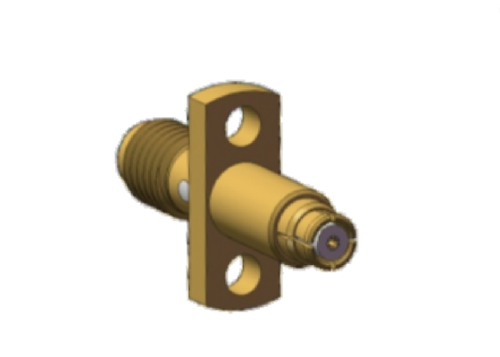 Montagem mini SMA Jack da flange de dois furos aos adaptadores da montagem da flange de SMP Jack até 18GHz