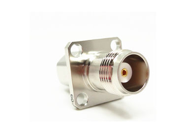 Conector coaxial RF de flange de 4 furos feminino para cabo SFF-50-1.5-1/SYV-50-2-1