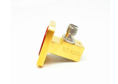 WR42 K 2.92mm Guia de onda para adaptador coaxial Cobertura quadrada Flange ranhurada K / BJ220-KF2
