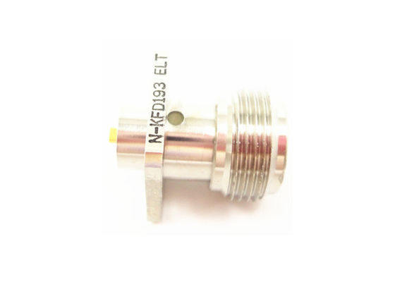 Resistência exterior ≤1.5mΩ do centro do condutor do conector folheado a níquel fêmea do RF N