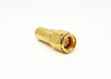 Adaptador coaxial de RF 50 Ohm Revestido em Ouro SMA Homem para SMB Adaptador Feminino