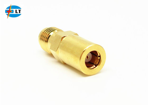 Adaptador RF banhado a ouro de precisão SMA Fêmea para SMB Fêmea Coaxial