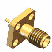 C.C. de bronze fêmea 18GHz do conector de ROHS mini SMA SSMA RF