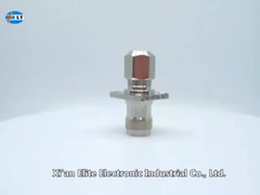 Conector coaxial RF de flange de 4 furos feminino para cabo SFF-50-1.5-1/SYV-50-2-1